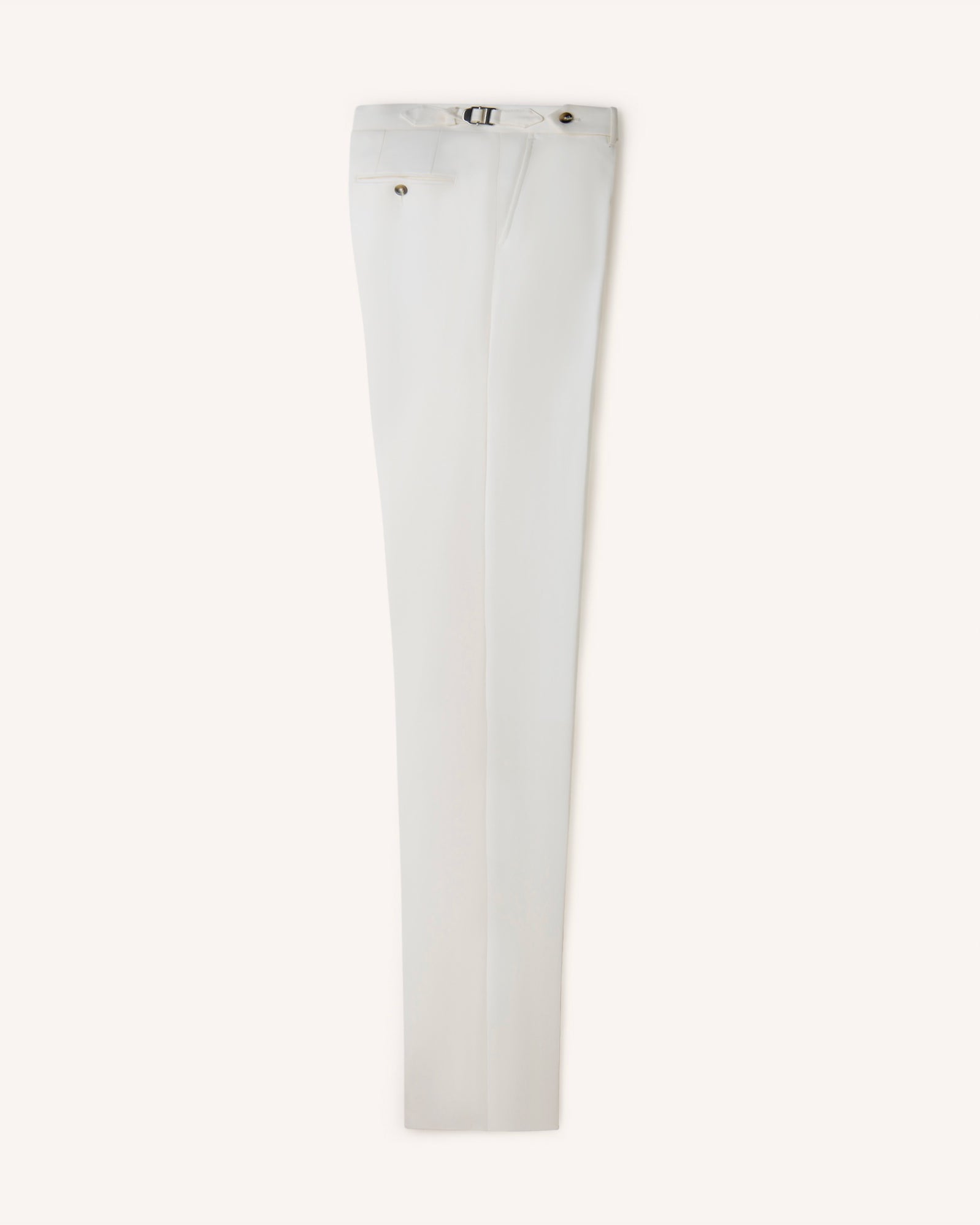 PANTALON DE PINZAS EN BLANCO ROTO PARA MUJER